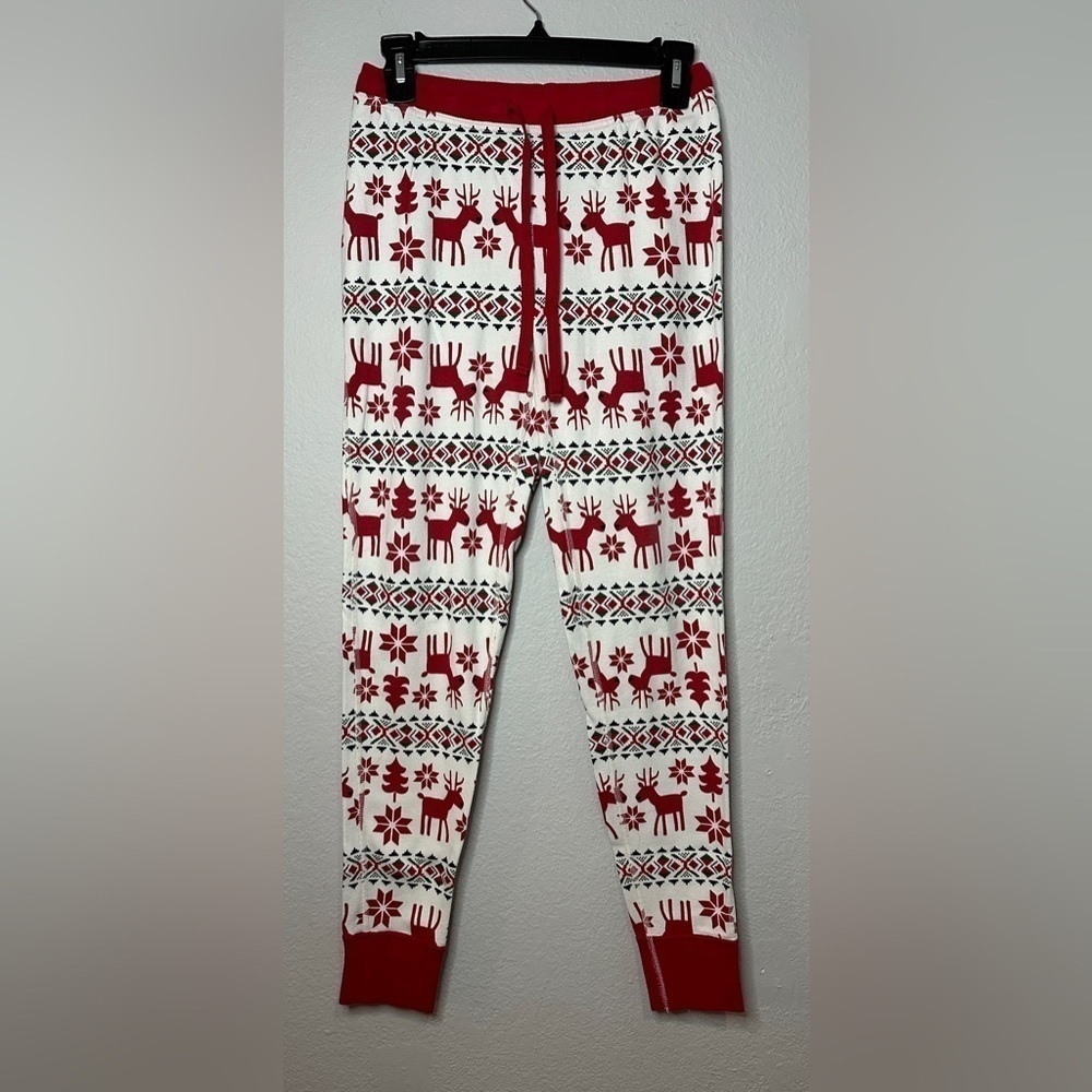 Hanna Andersson Pajama Pants Long John Organic Cotton Deer Adult Small